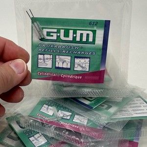 Gum Dental 612 Cylindrical Proxabrush Refills - 18 Packages NEW